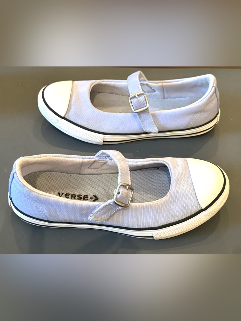 Converse Chuck Taylor All Star Dainty Mary Jane Sneakers Girl’s 1 Blueberry Ice - Picture 6 of 8